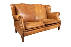 Child Size Brown Leather Sofa