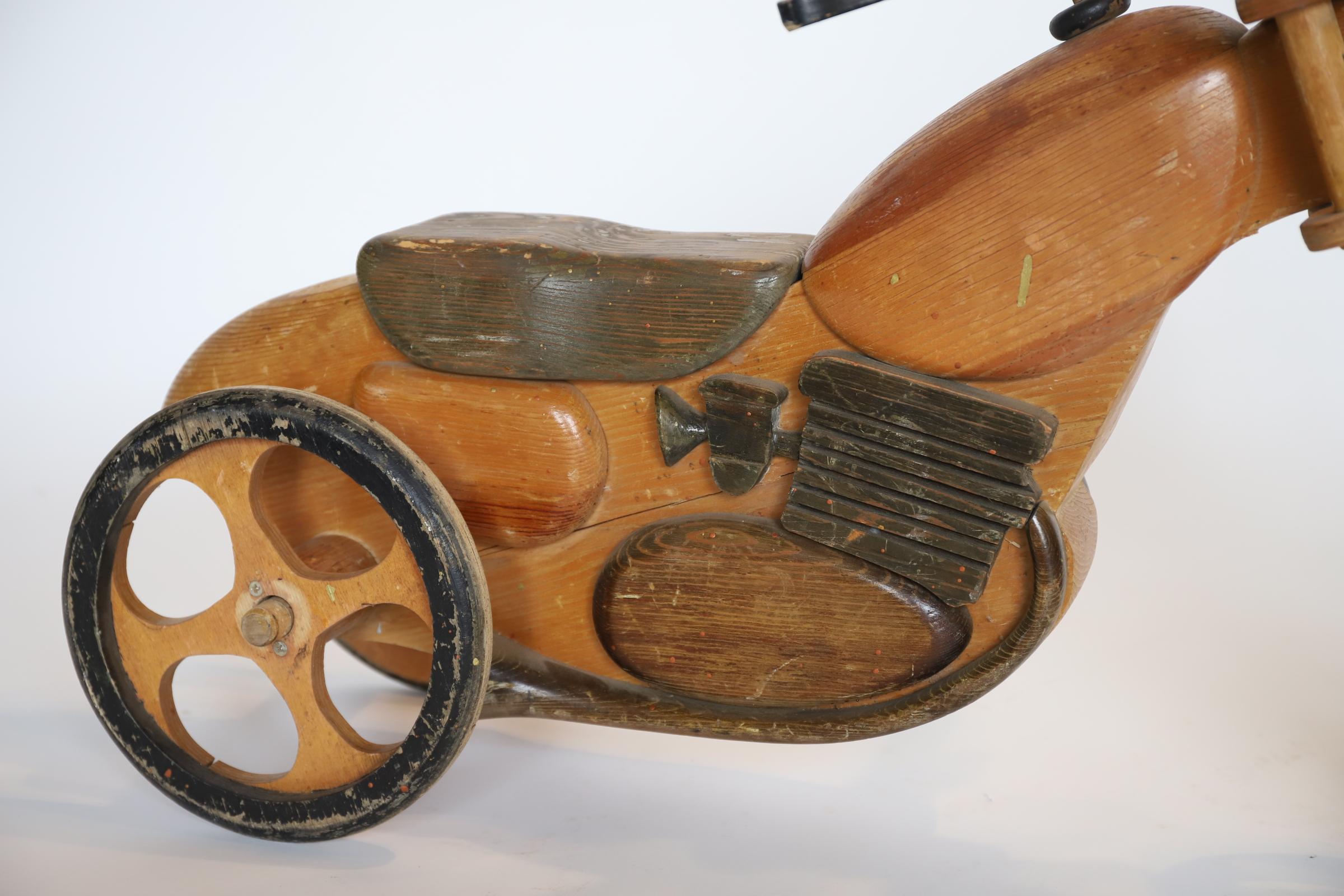 Child Sized Wooden Motorcycle For Sale 2