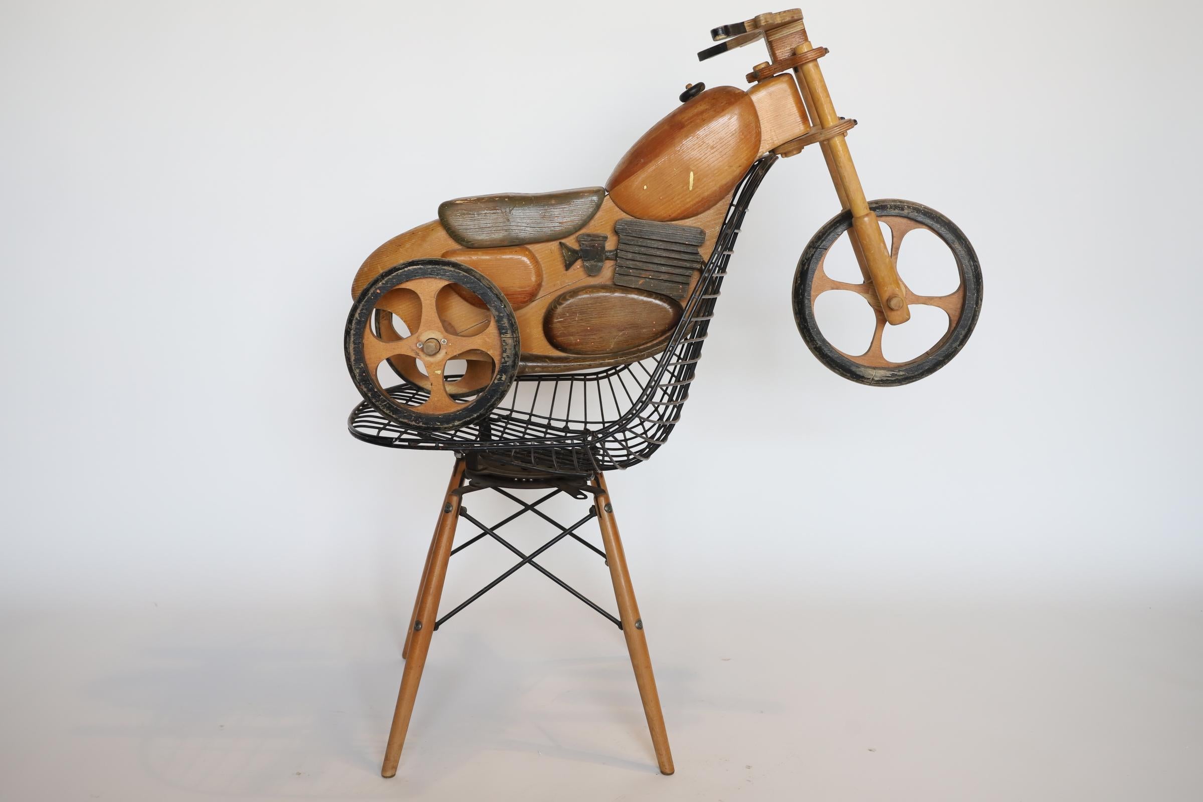 Child Sized Wooden Motorcycle For Sale 3