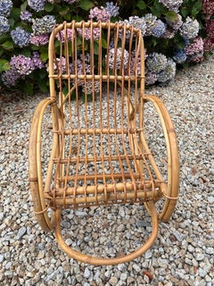 Child wicker rocking chair , 1950's , France