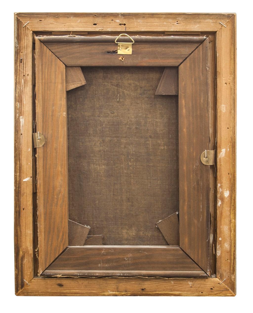 Kind mit Trommel Biedermeier-Gemälde (Leinwand) im Angebot