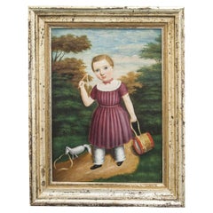 Child with drum Biedermeier painting
