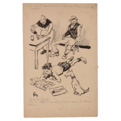 "Child with Grandparents" Looking at a Catalog of Musical Instruments