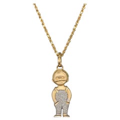 Child with Hand in Pockets 18 Karat Yellow