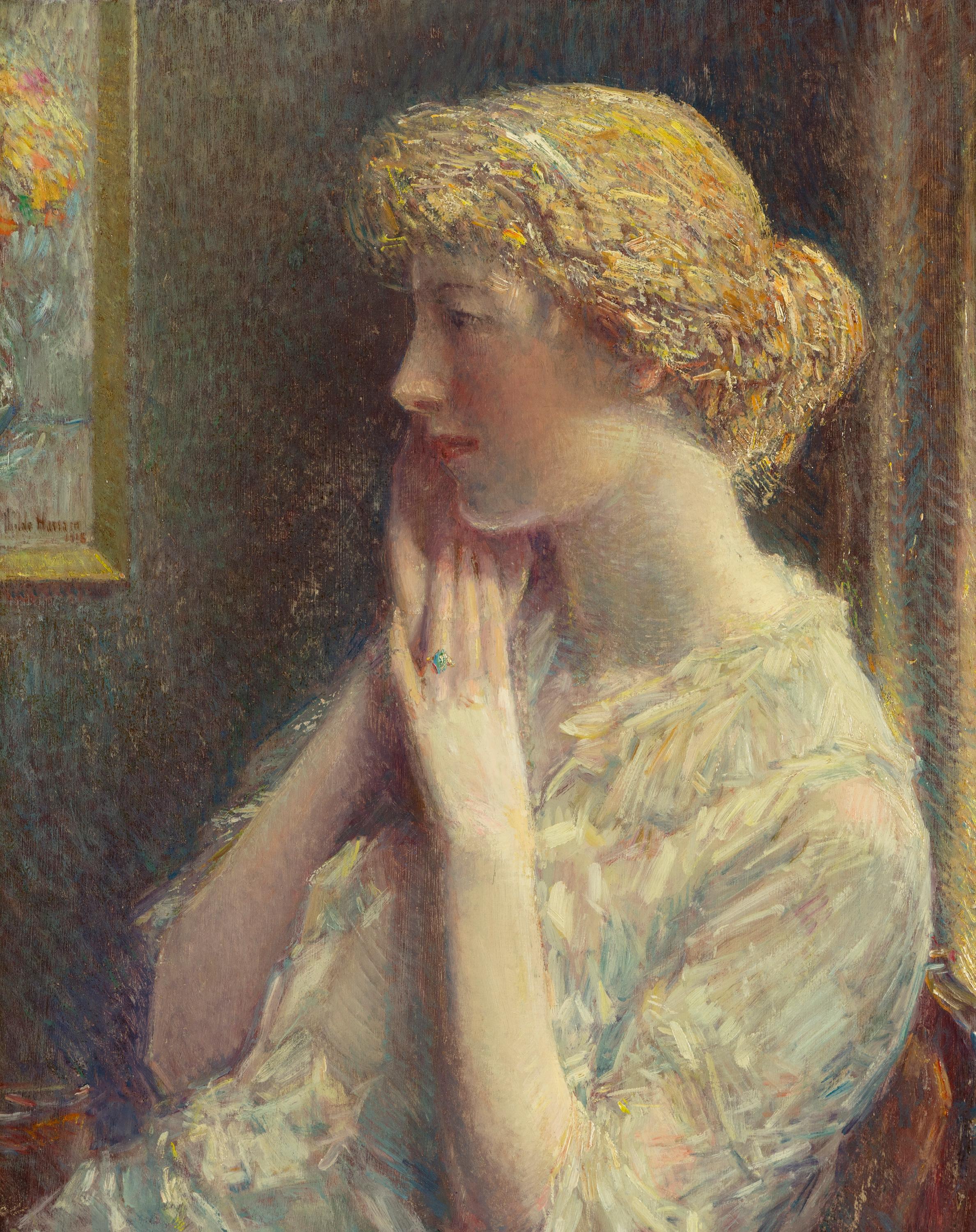 The Ash Blonde, 1918, by Childe Hassam, offered by Heather James Fine Art