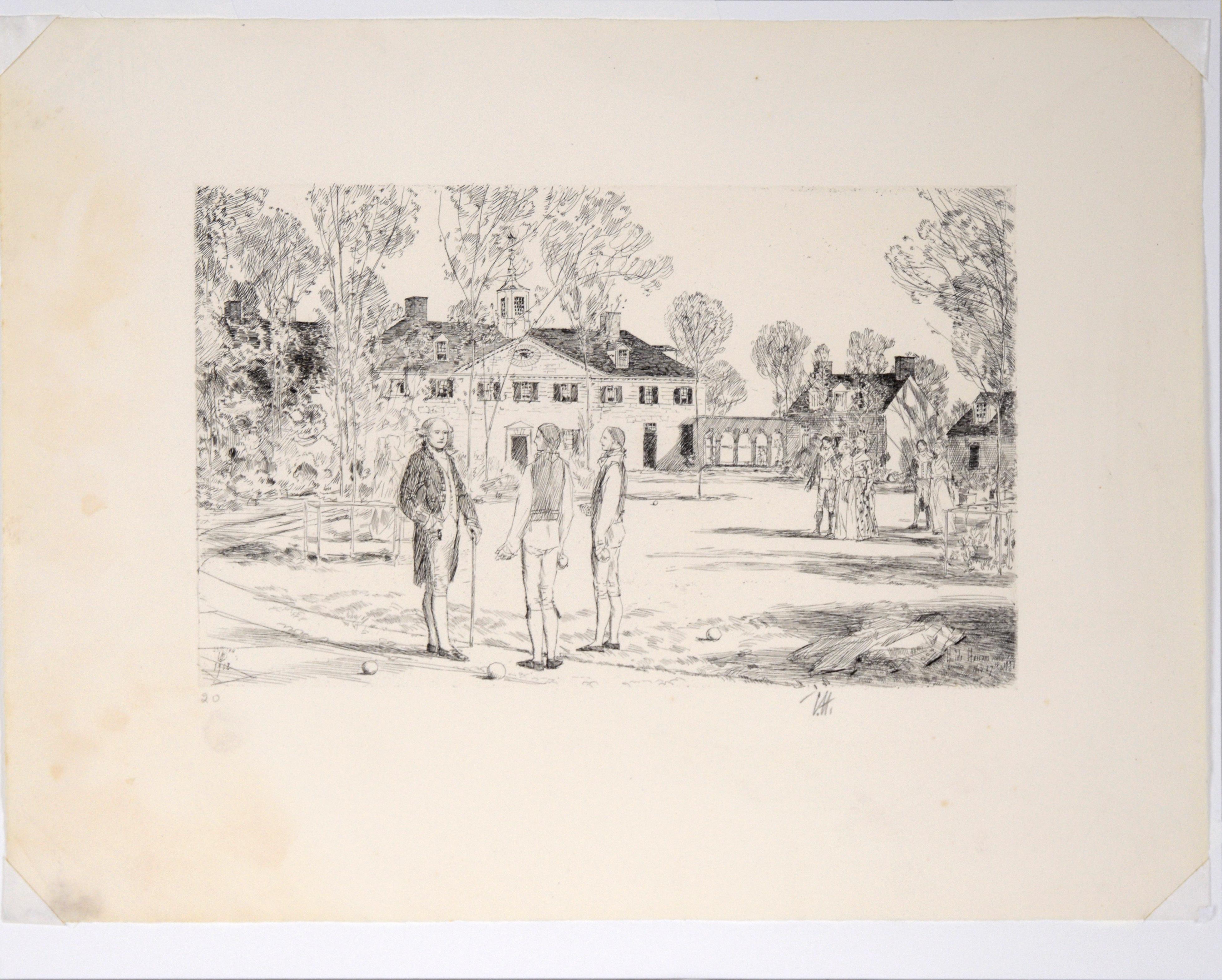 Bowling on the Green (from the Bicentennial Pageant of George Washington) For Sale 3