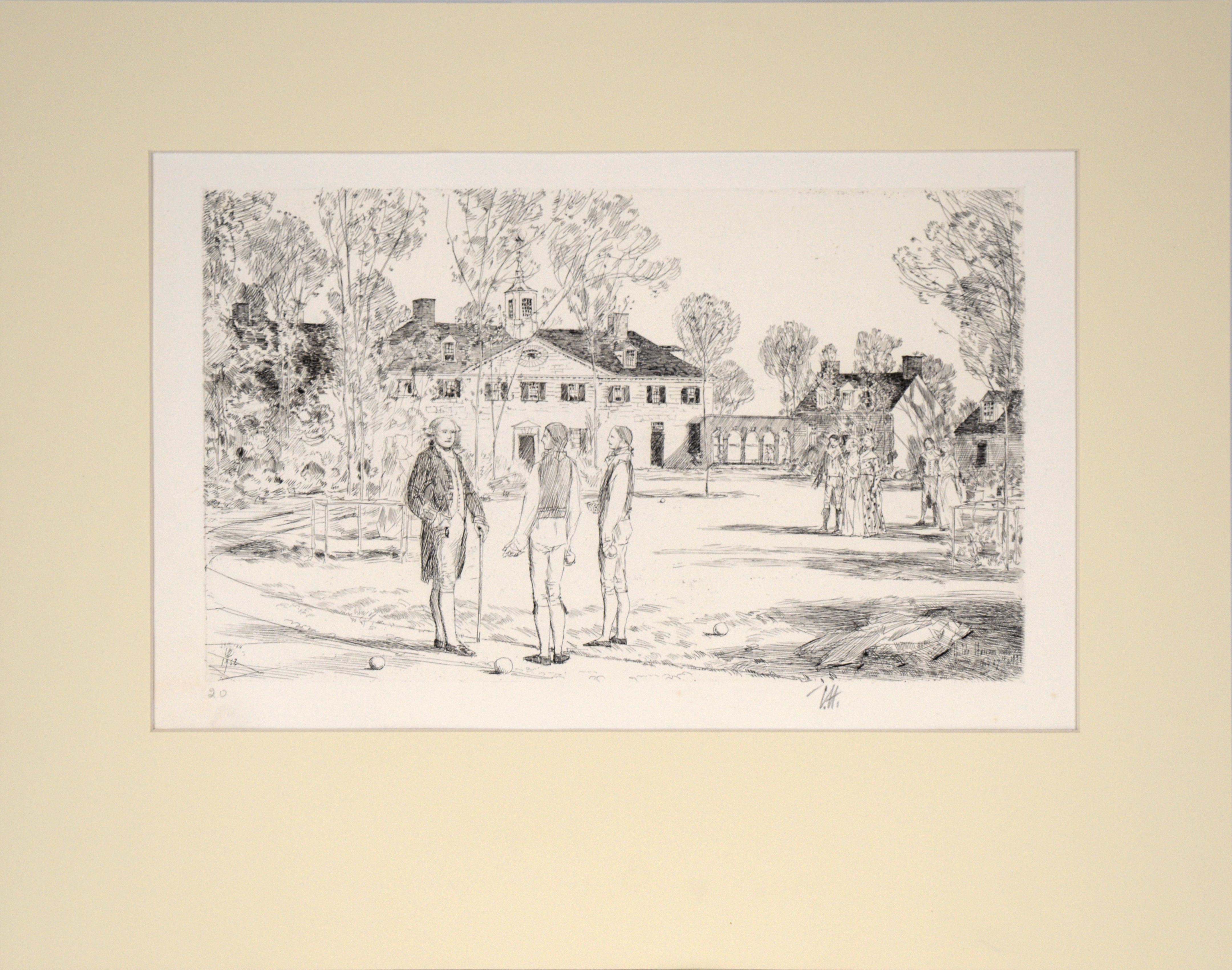 Bowling sul green (dalla rappresentazione del Bicentenario di Georges Washington)