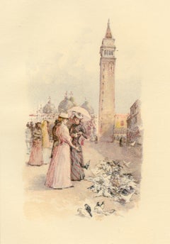 Cromolitografía según Childe Hassam - Venecia