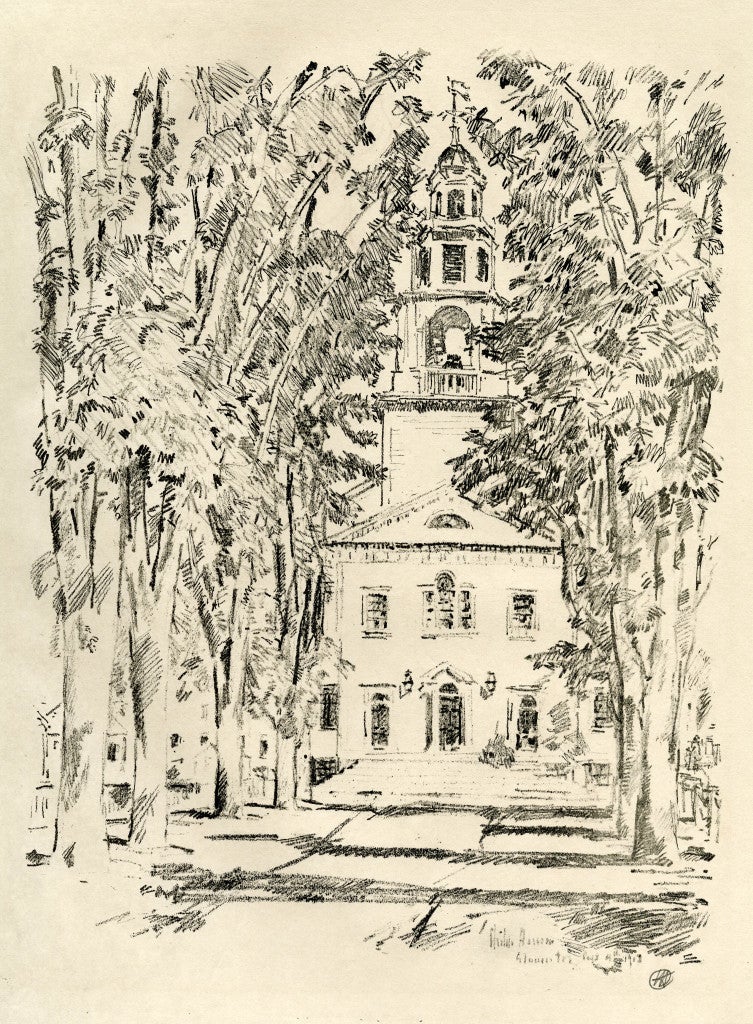 Colonial Church, Gloucester - Print by Childe Hassam
