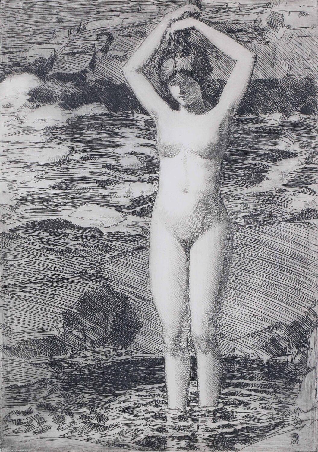 Diana
s Pool - Art by Childe Hassam