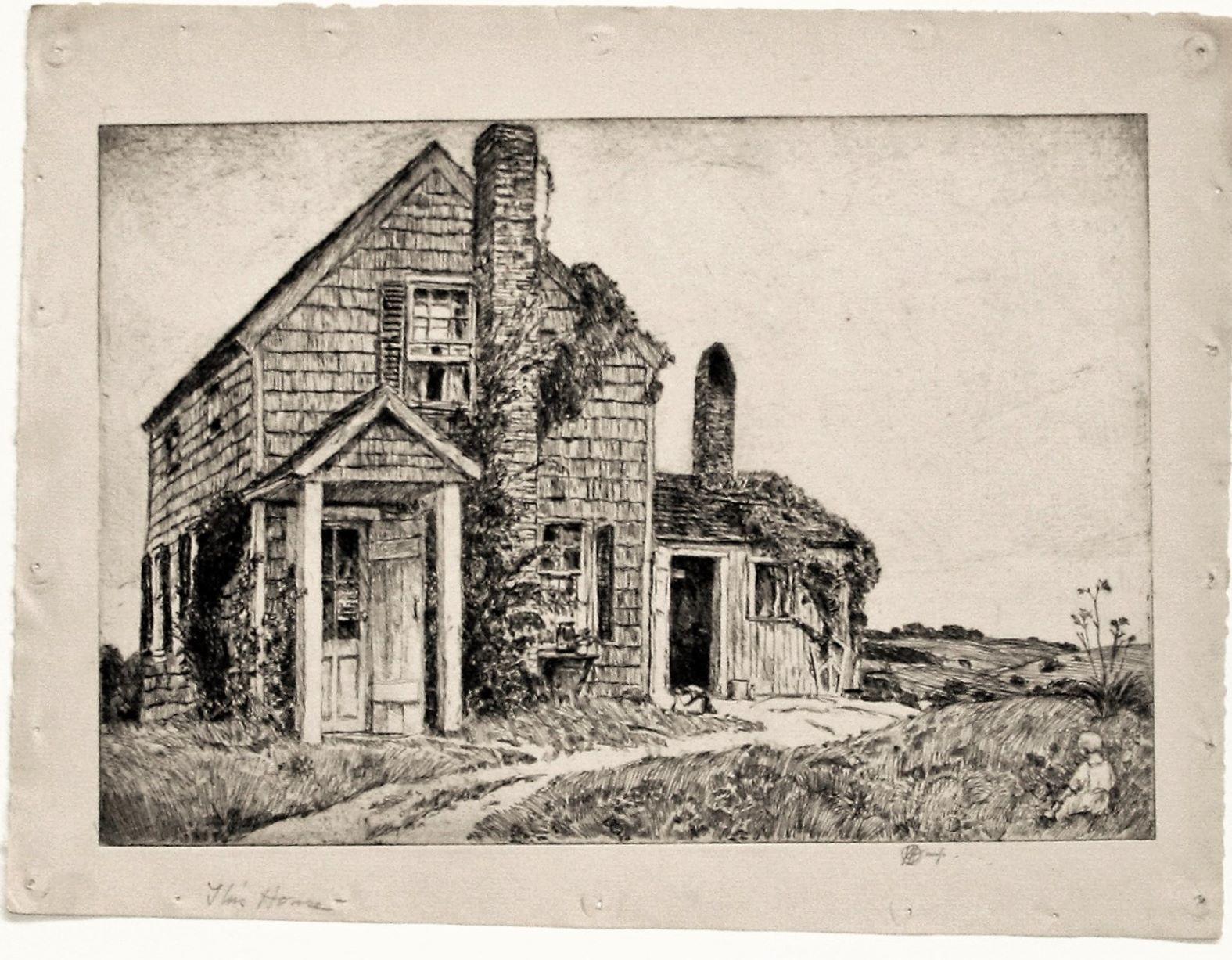 This House - American Impressionist Print by Childe Hassam