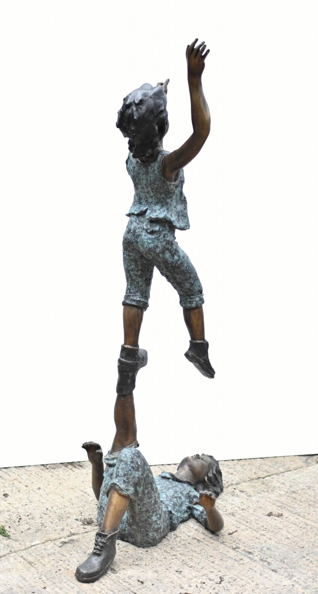 Children Acrobat Bronze Statue Garden Sculpture 6 Feet 170 CM For Sale 5