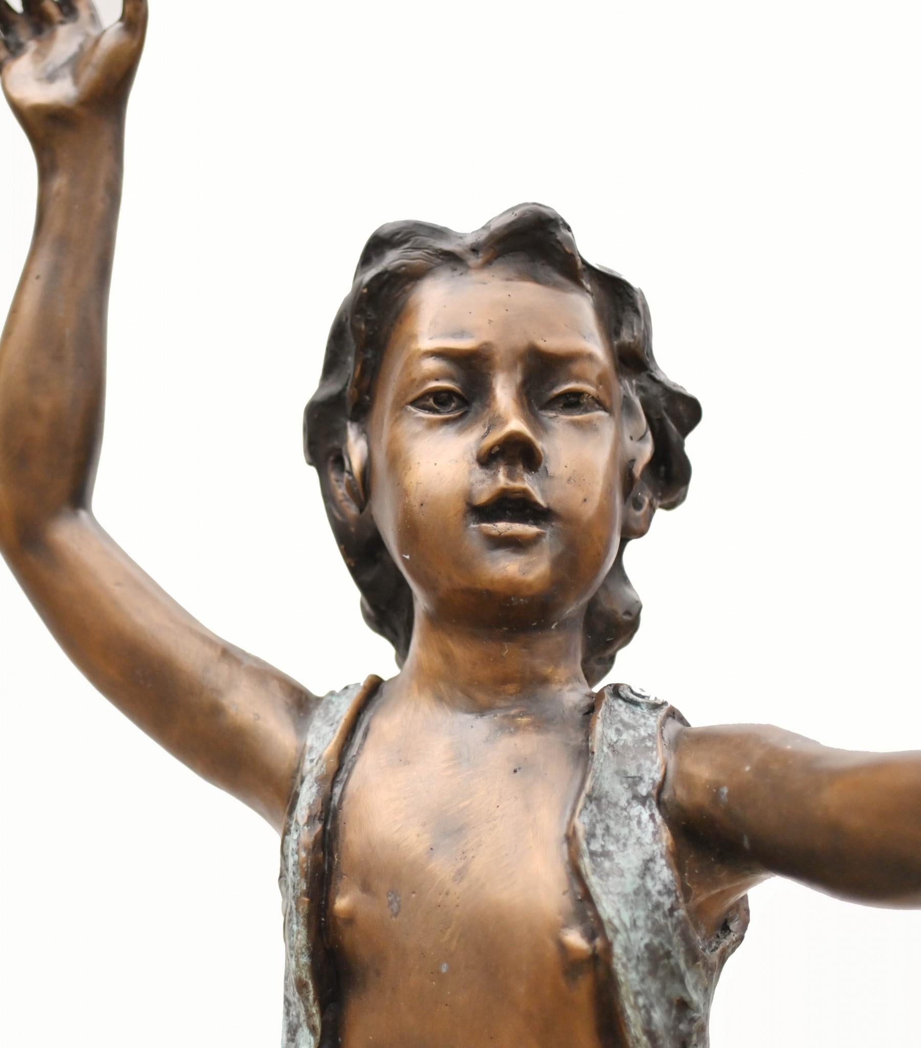 Children Acrobat Bronze Statue Garden Sculpture 6 Feet 170 CM For Sale 3