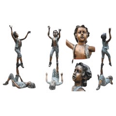 Children Acrobat Bronze Statue Garden Sculpture 6 Feet 170 CM