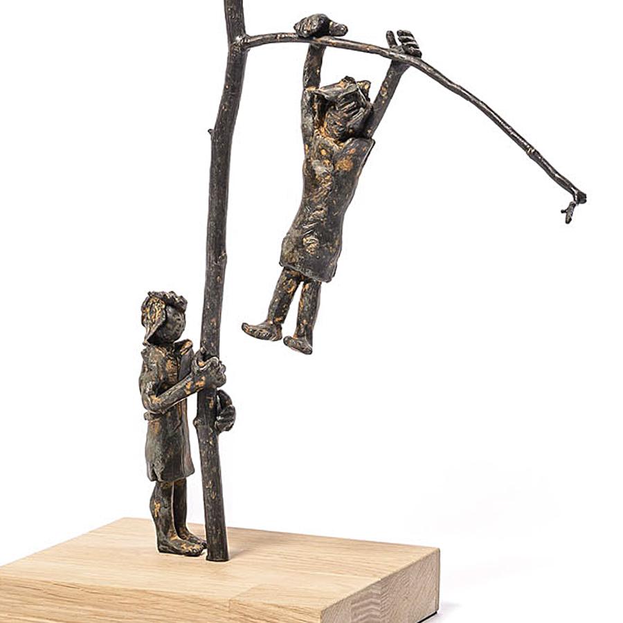 Niños Escultura de Bronce Belga en venta
