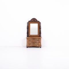Children Furniture With Mirror & 2 Drawers In Mahogany From 1860s