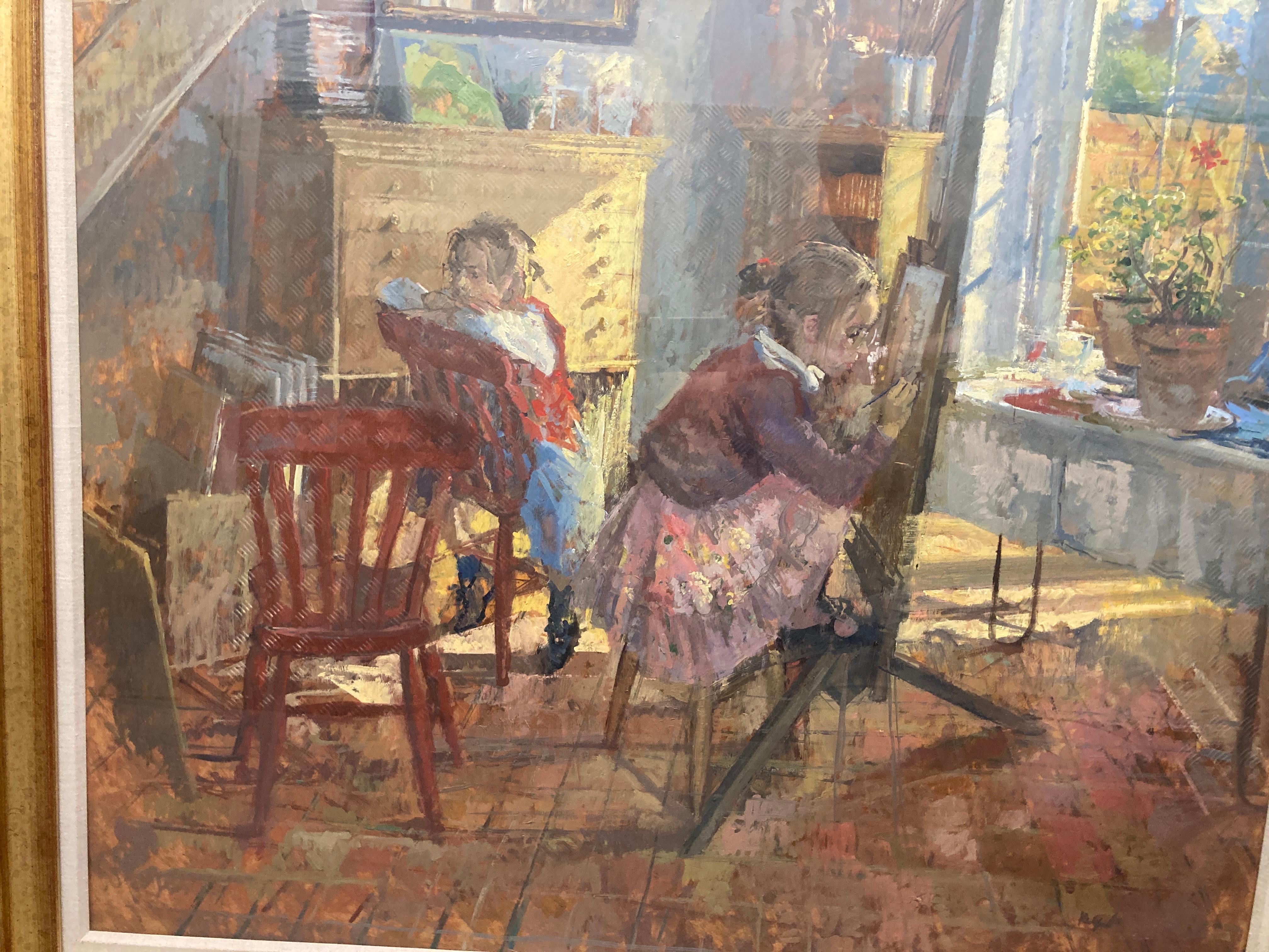 KINDERMALEREI von Peter Kuhfeld (geb. 1952) (Handbemalt) im Angebot