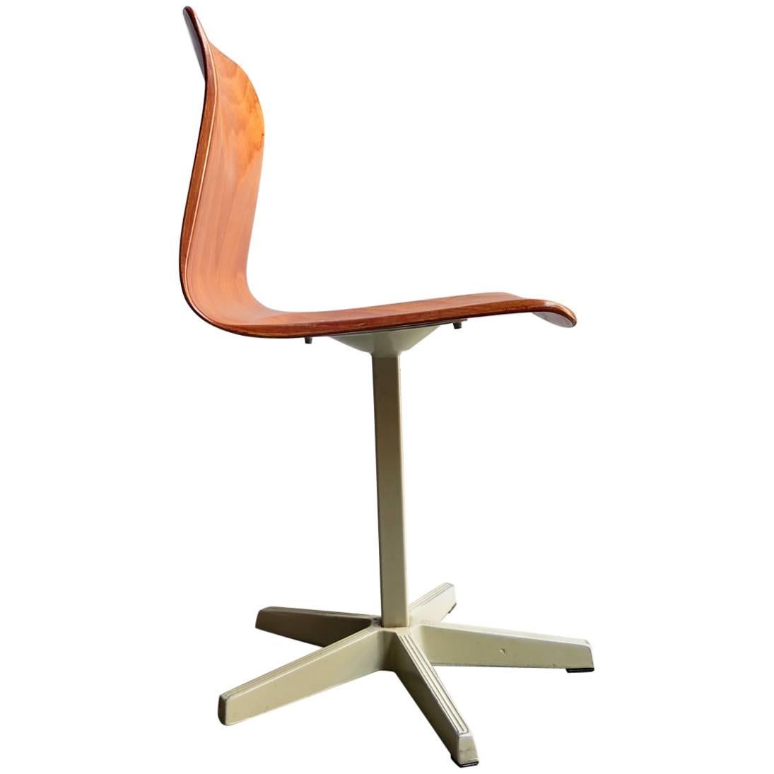 Children Plywood in a Grey Metal Base For Sale