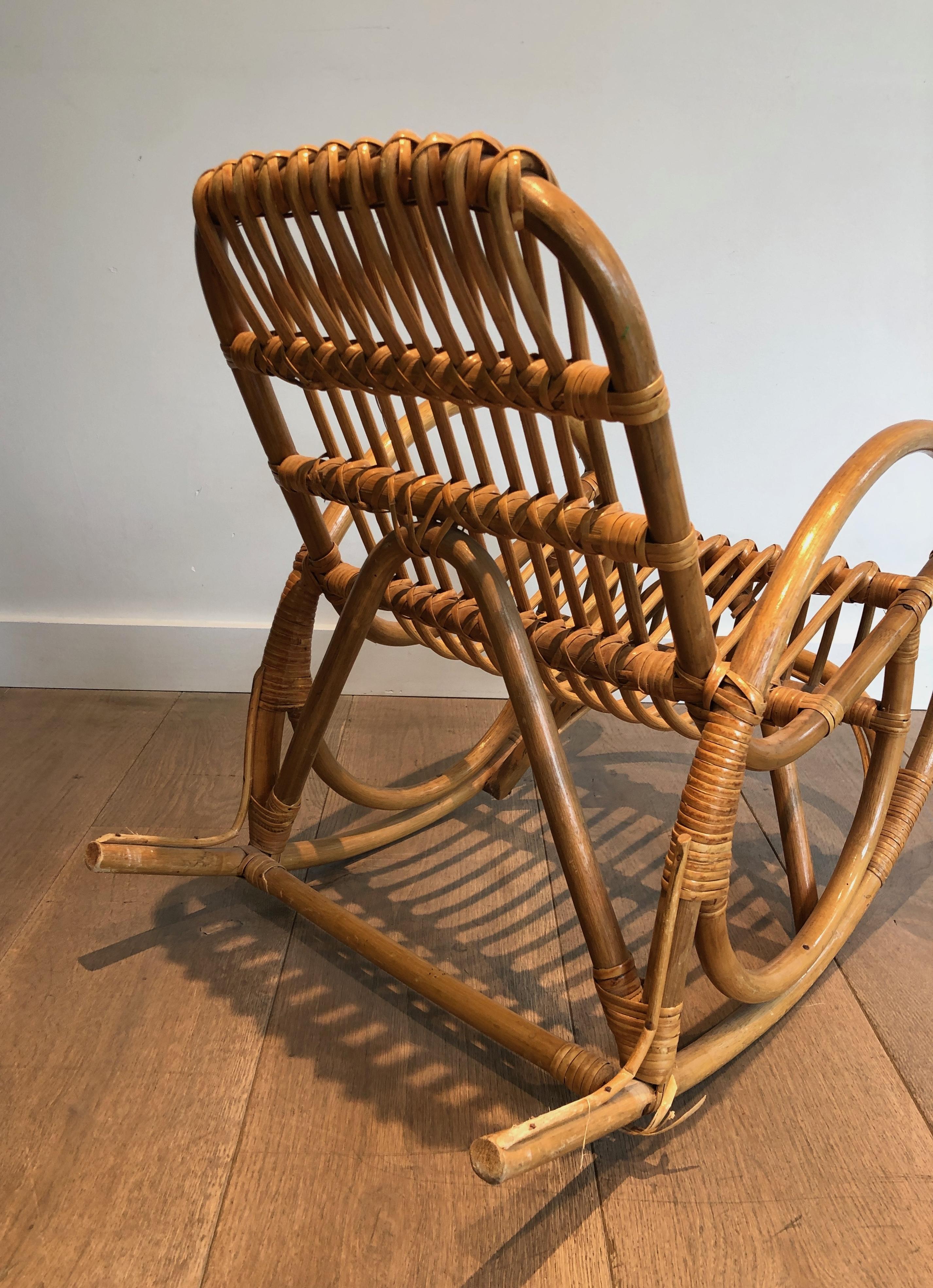 Children Rattan Rocking Chair For Sale 2