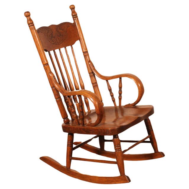 Pair of Rustic 19th Century Platform Rocking Chairs at 1stDibs ...