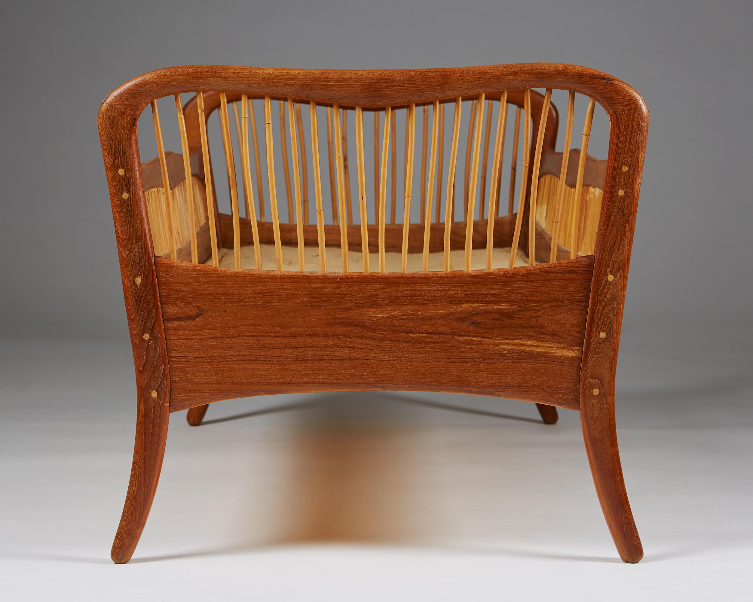 Scandinavian Modern Childrens Bed, Anonymous, Style of Peder Moos, by Cabinetmaker Ove Sørensen For Sale