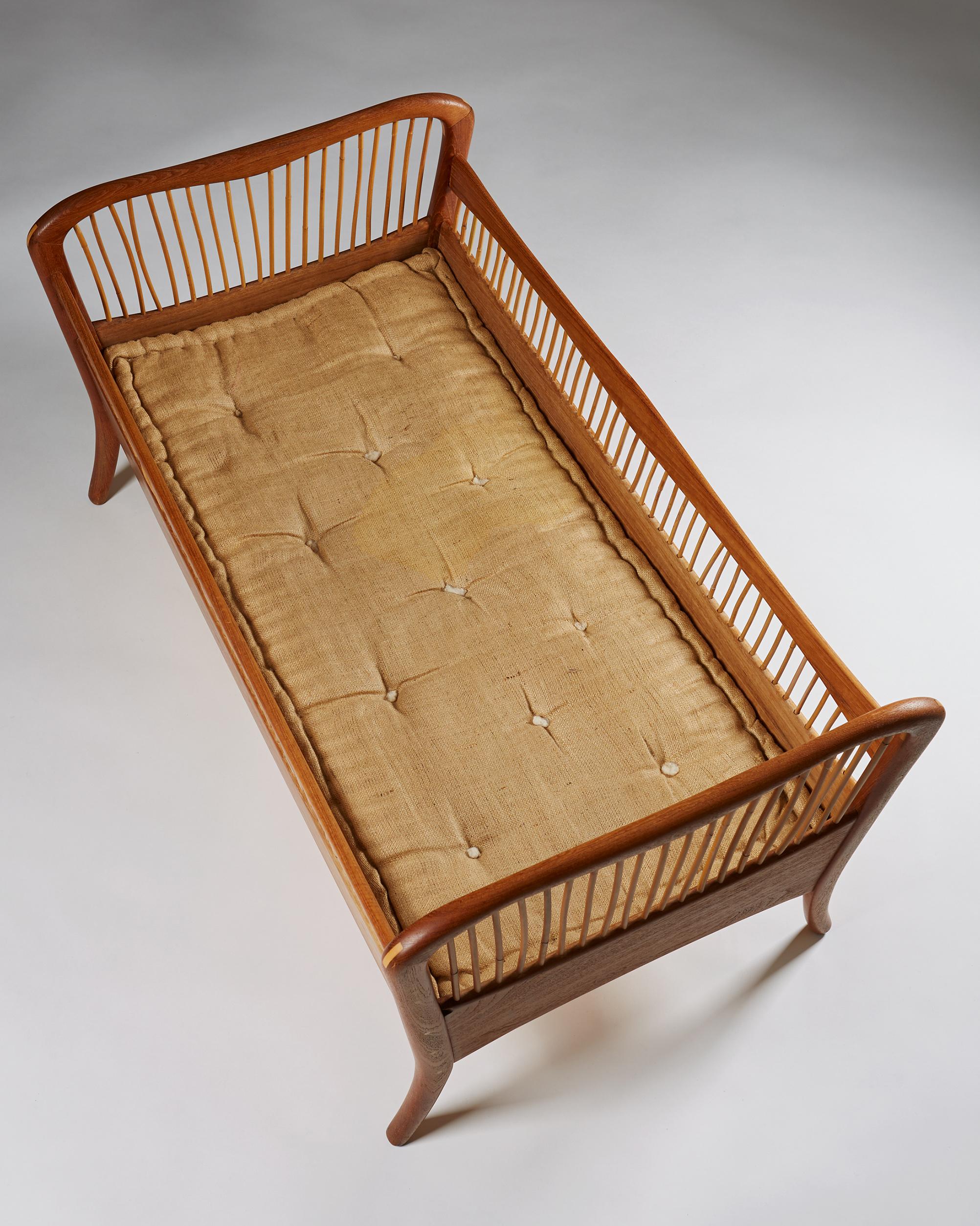Swedish Childrens Bed, Anonymous, Style of Peder Moos, by Cabinetmaker Ove Sørensen For Sale