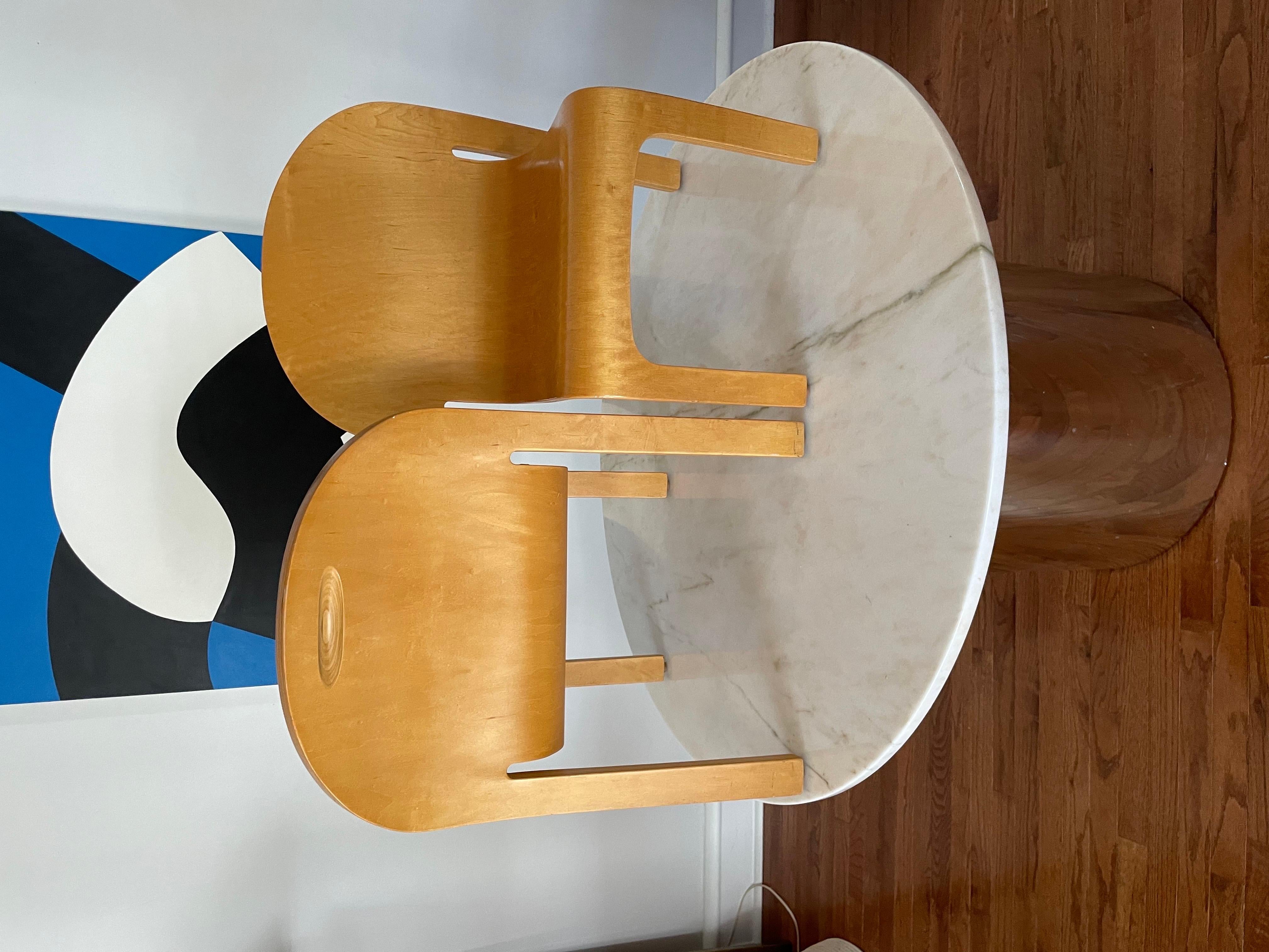 Plywood Children's Bodyform Chairs by Peter Danko, 1980s, American For Sale