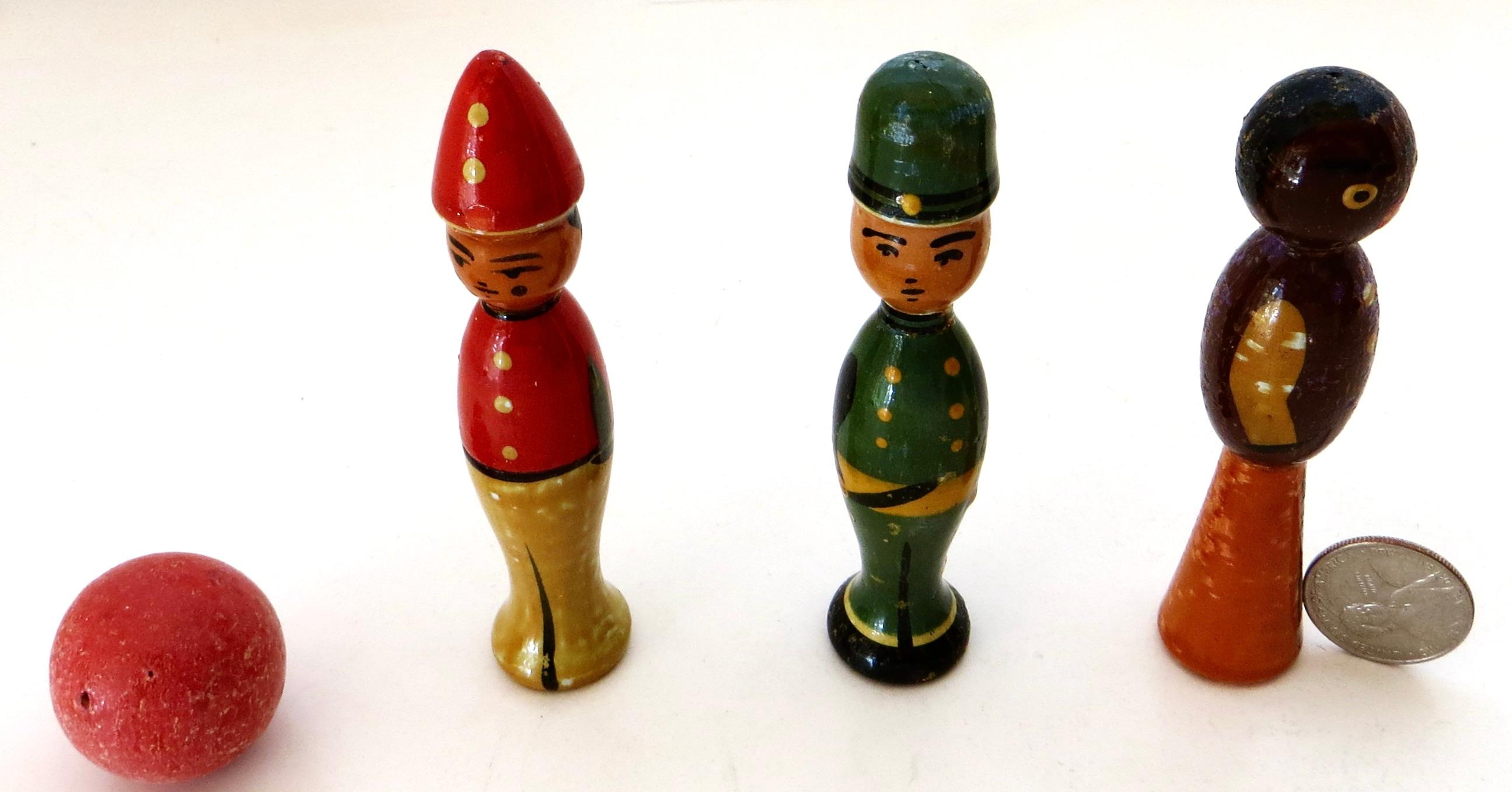 Folk Art Children's Bowling Game of 