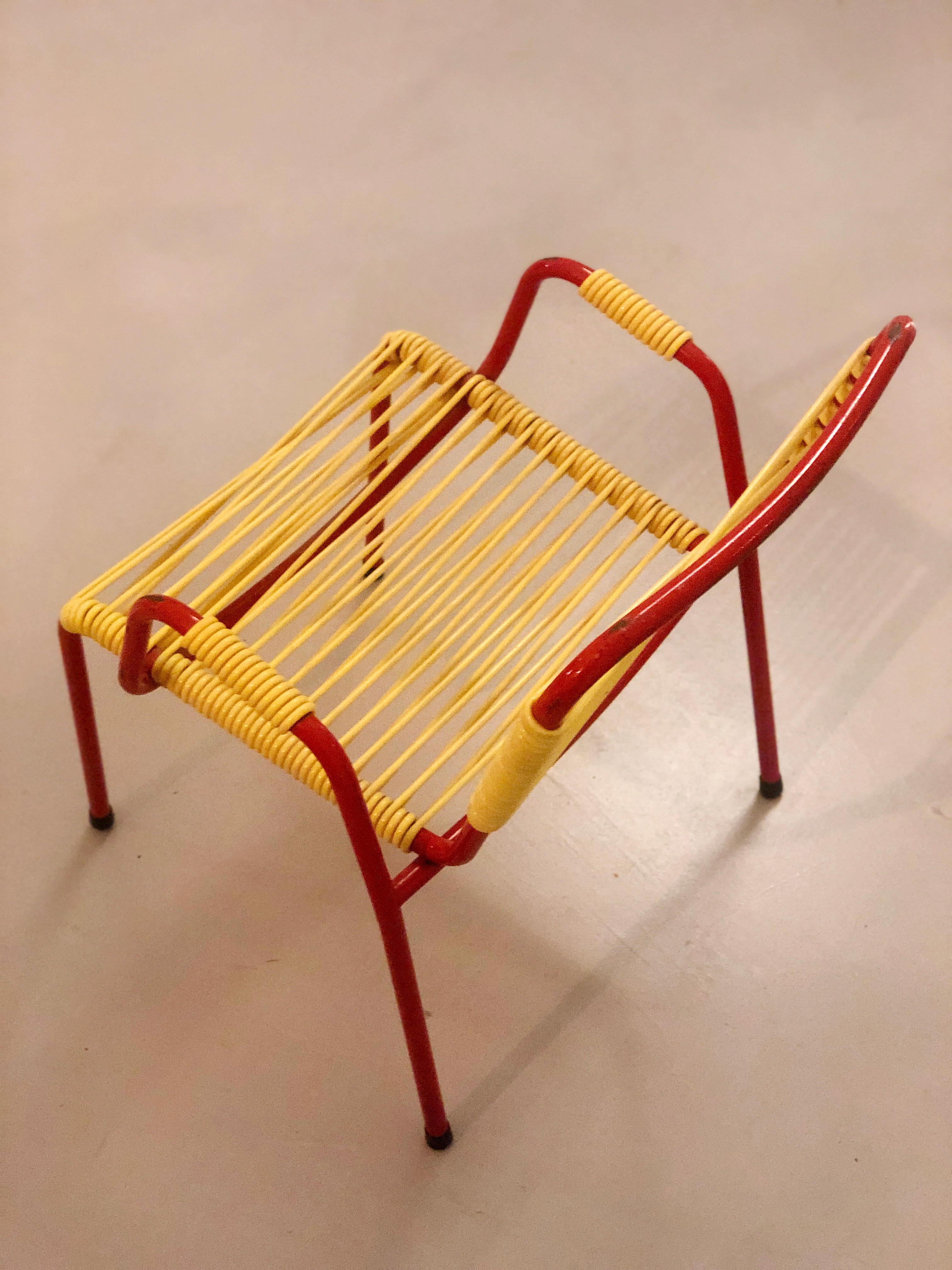 Children's chair scoubidou Torck - 1950's For Sale 3