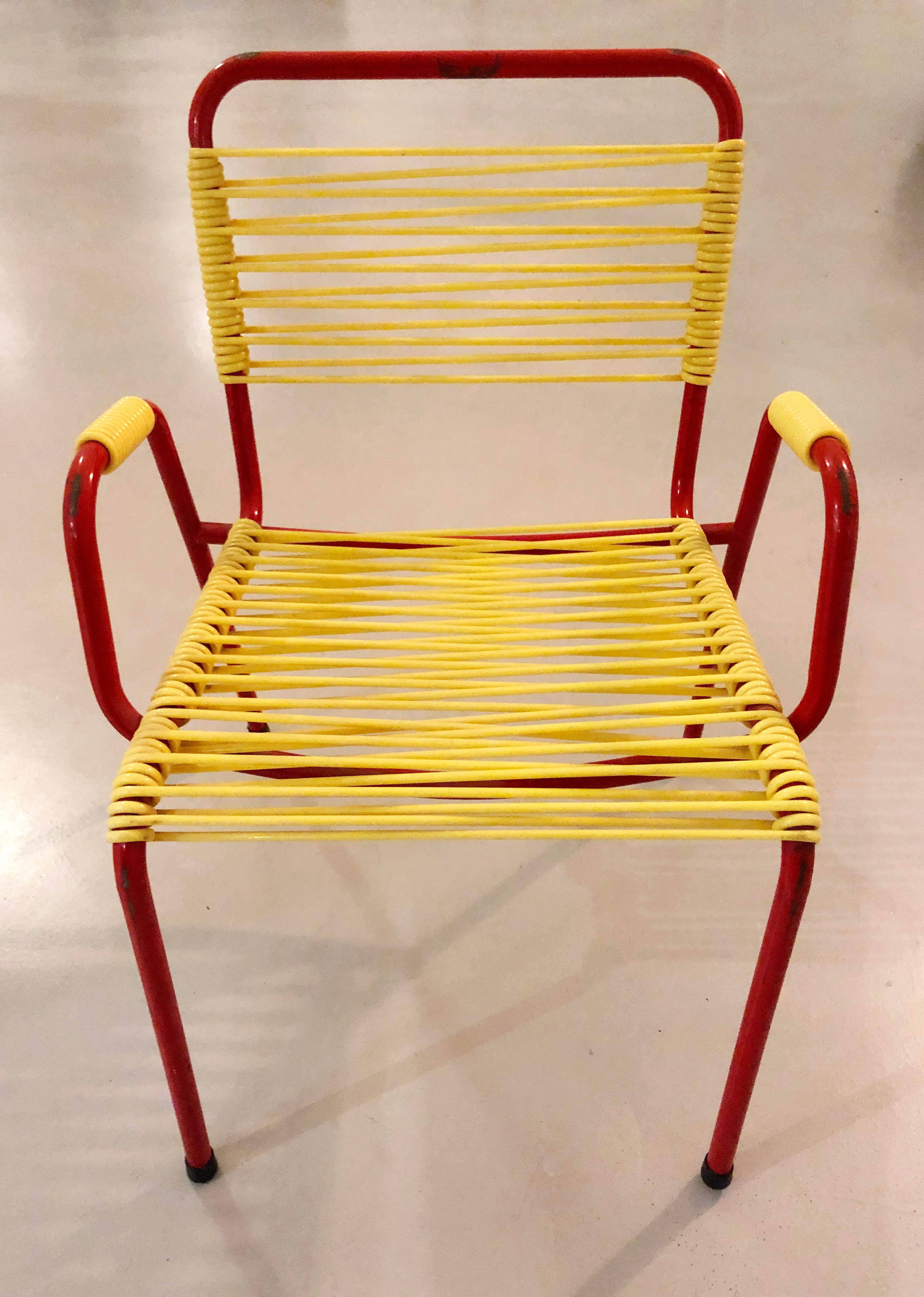 Children's chair scoubidou Torck - 1950's For Sale 3