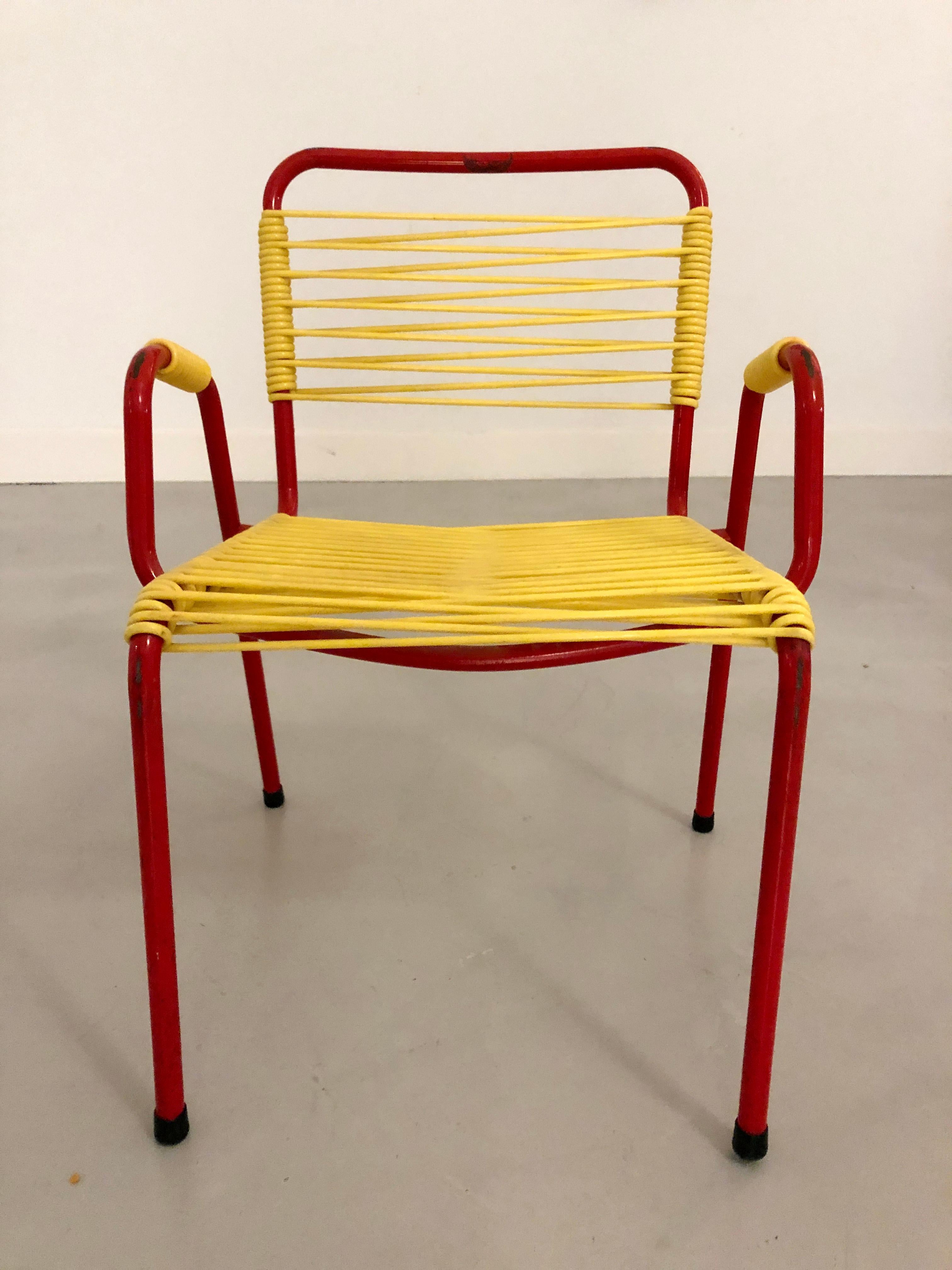 Children's chair scoubidou Torck - 1950's For Sale 5