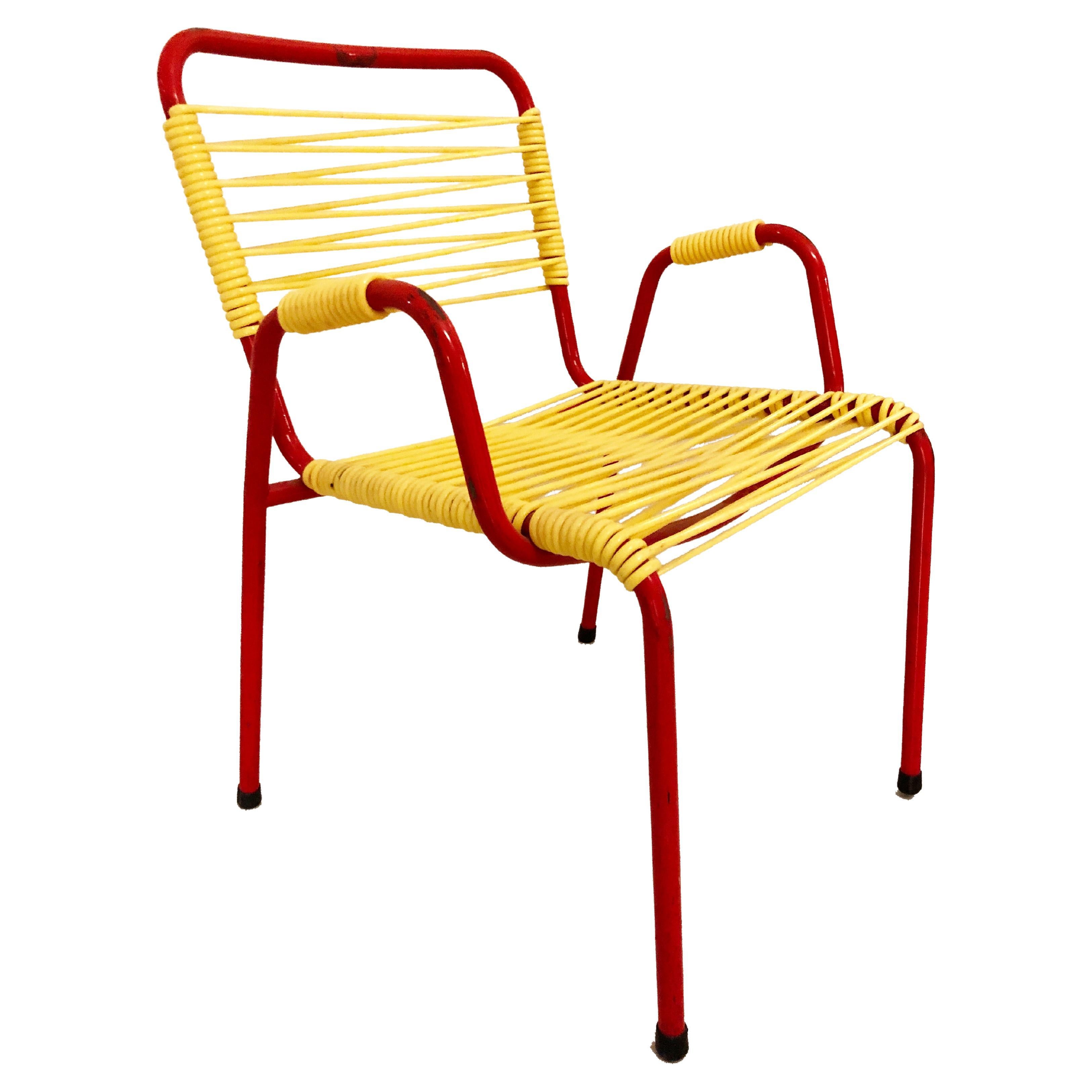 Children's chair scoubidou Torck - 1950's For Sale