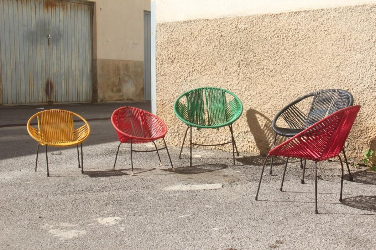 Chaises d'enfants italiennes design fer plastique multicolore RIMA en vente 10