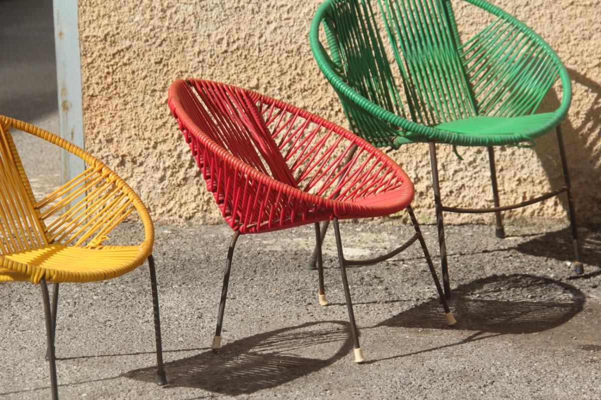 Chaises d'enfants italiennes design fer plastique multicolore RIMA Bon état - En vente à Palermo, Sicily