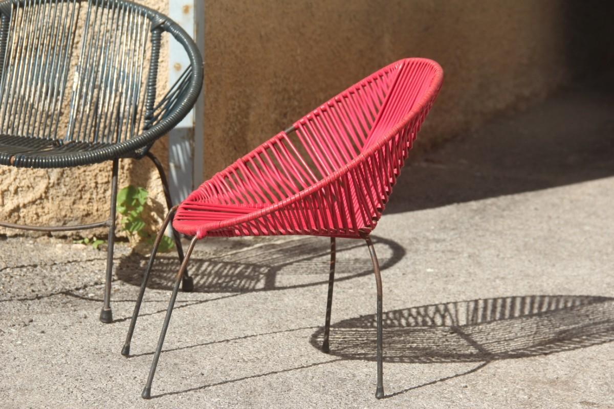 Children's Chairs Italian Design Iron Plastic Multi-Color RIMA In Good Condition For Sale In Palermo, Sicily