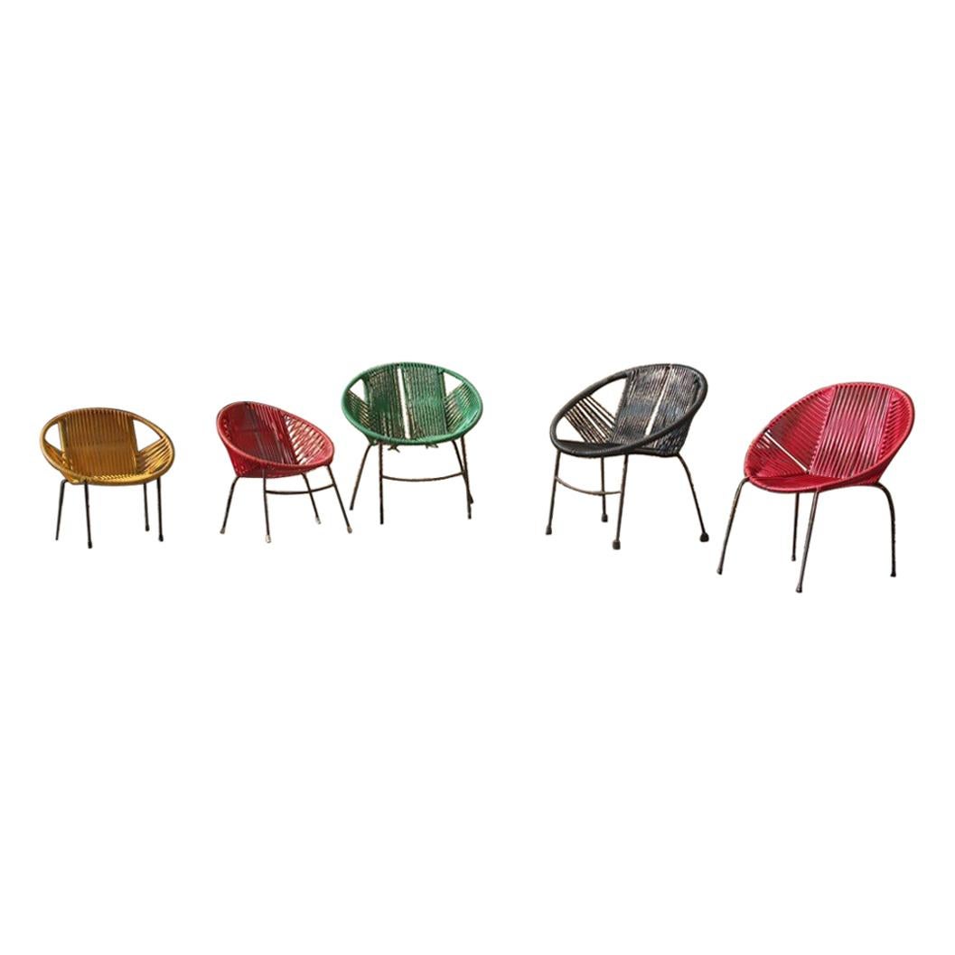 Children's Chairs Italian Design Iron Plastic Multi-Color RIMA For Sale
