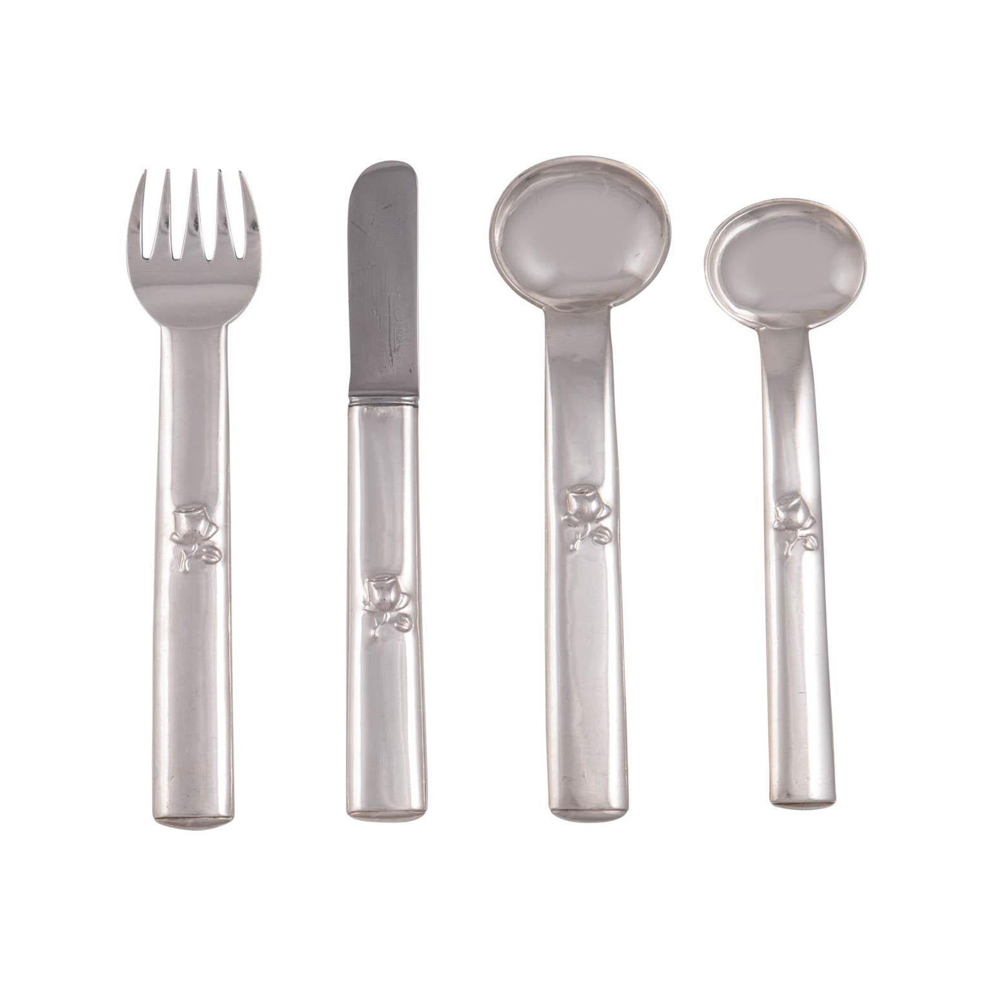 Children's Cutlery Silver Josef Hoffmann Wiener Werkstatte circa 1923 Jugendstil