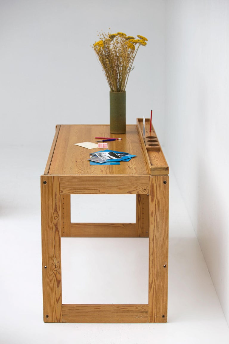 Wood Childrens Desk Furniture by Pierre Grosjean for Junior Design, 1977