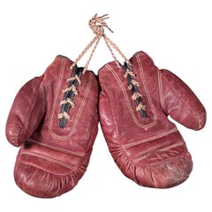 Used Children's Leather Boxing Gloves c.1950-1960