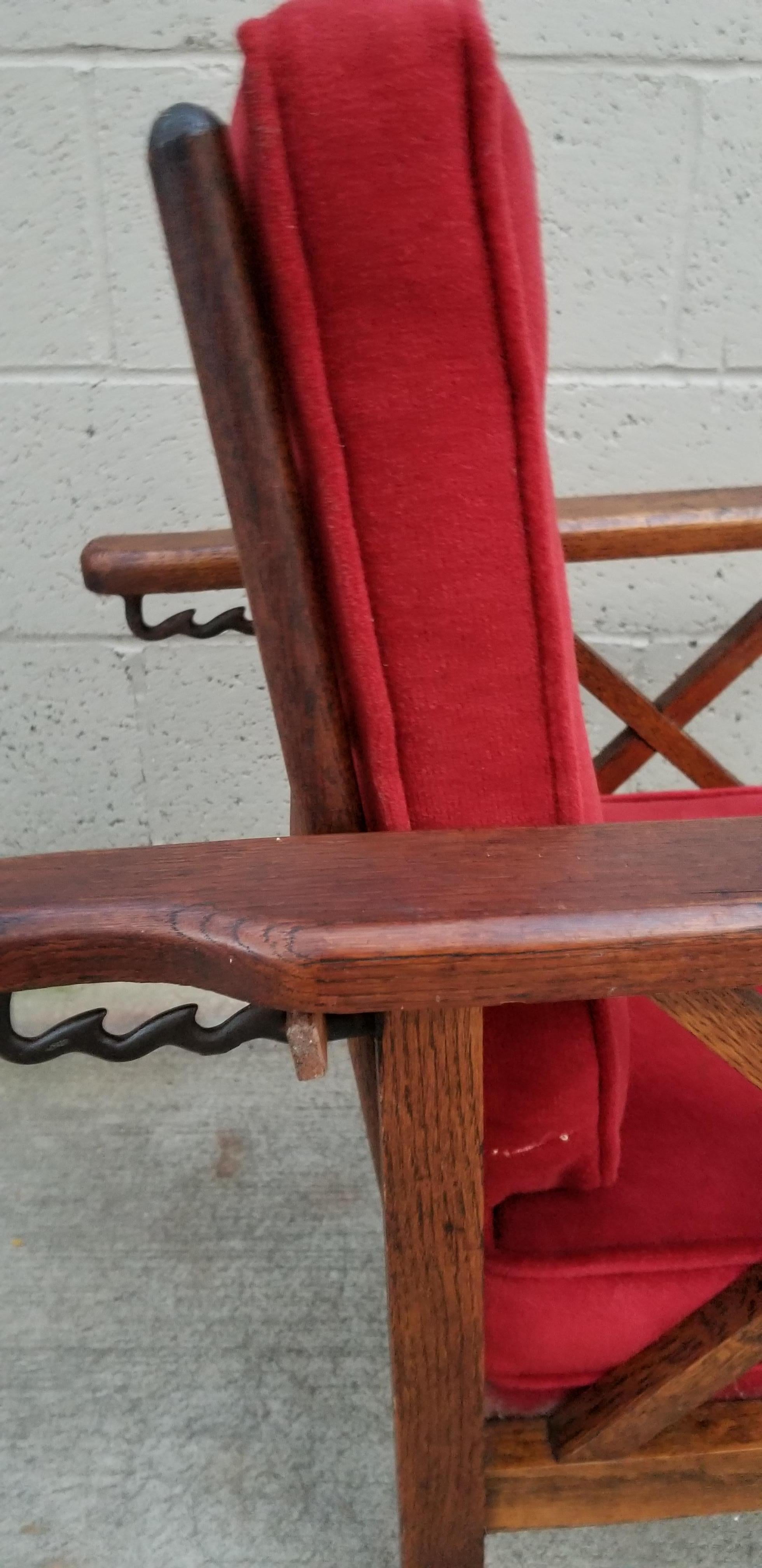 Arts and Crafts Childrens Morris Chair, circa 1915
