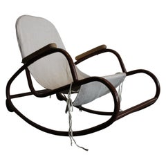 Retro Mid-century Children's Rocking Chair, Czech Design, 