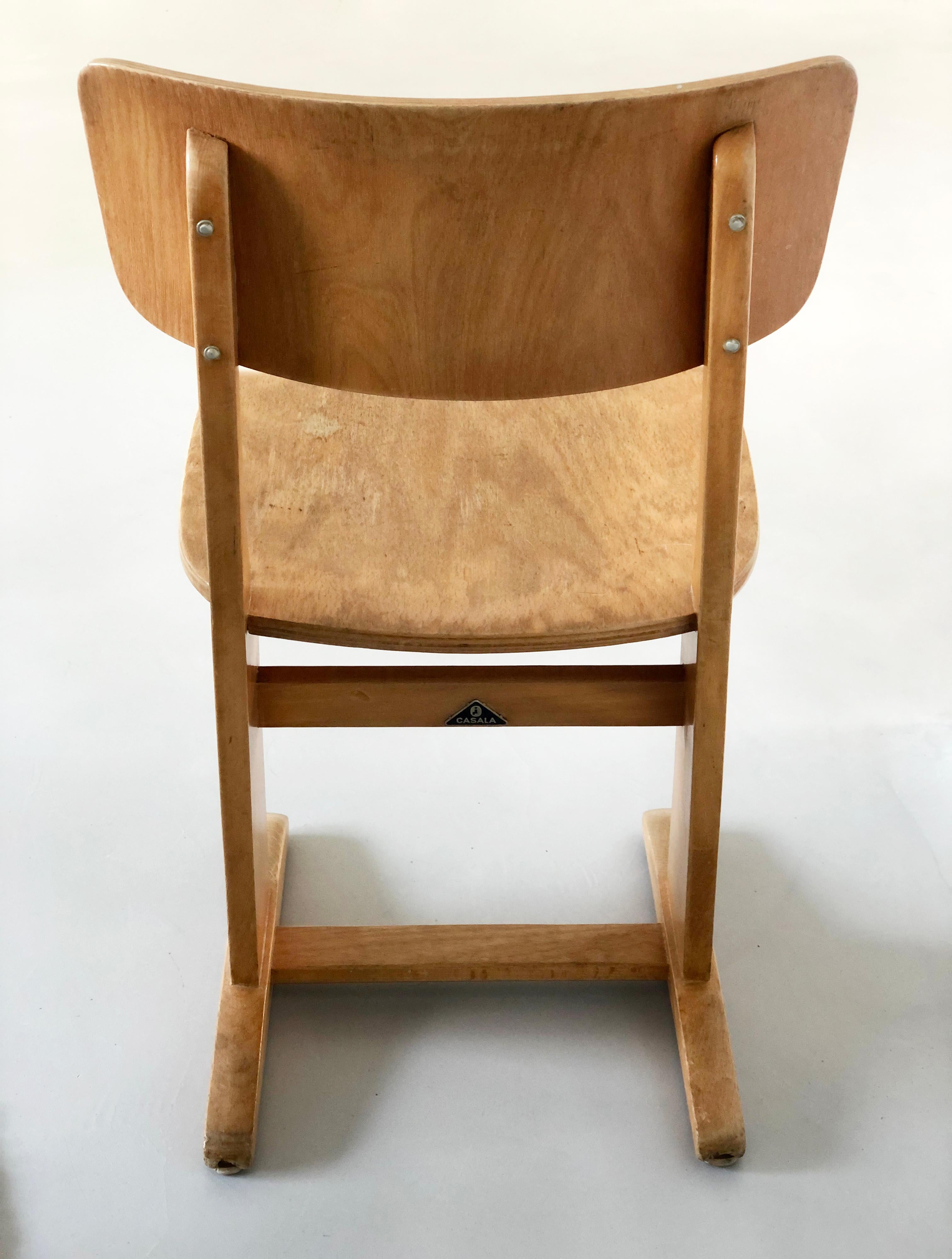 Mid-20th Century Children's School Chair by Karl Nothhelfer for Casala 1969 For Sale