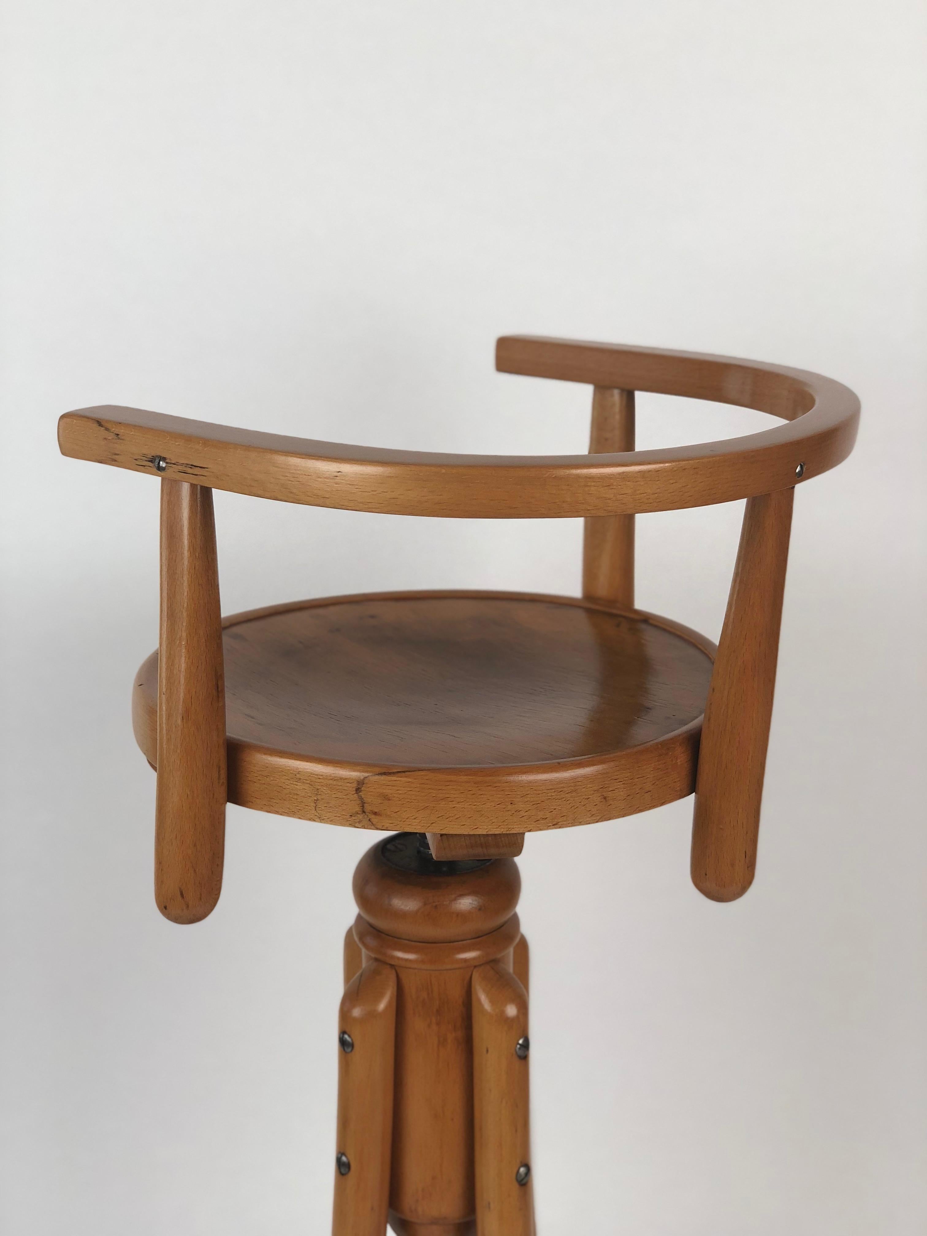 Jugendstil Children's Stool from Thonet for the Barber Shop For Sale