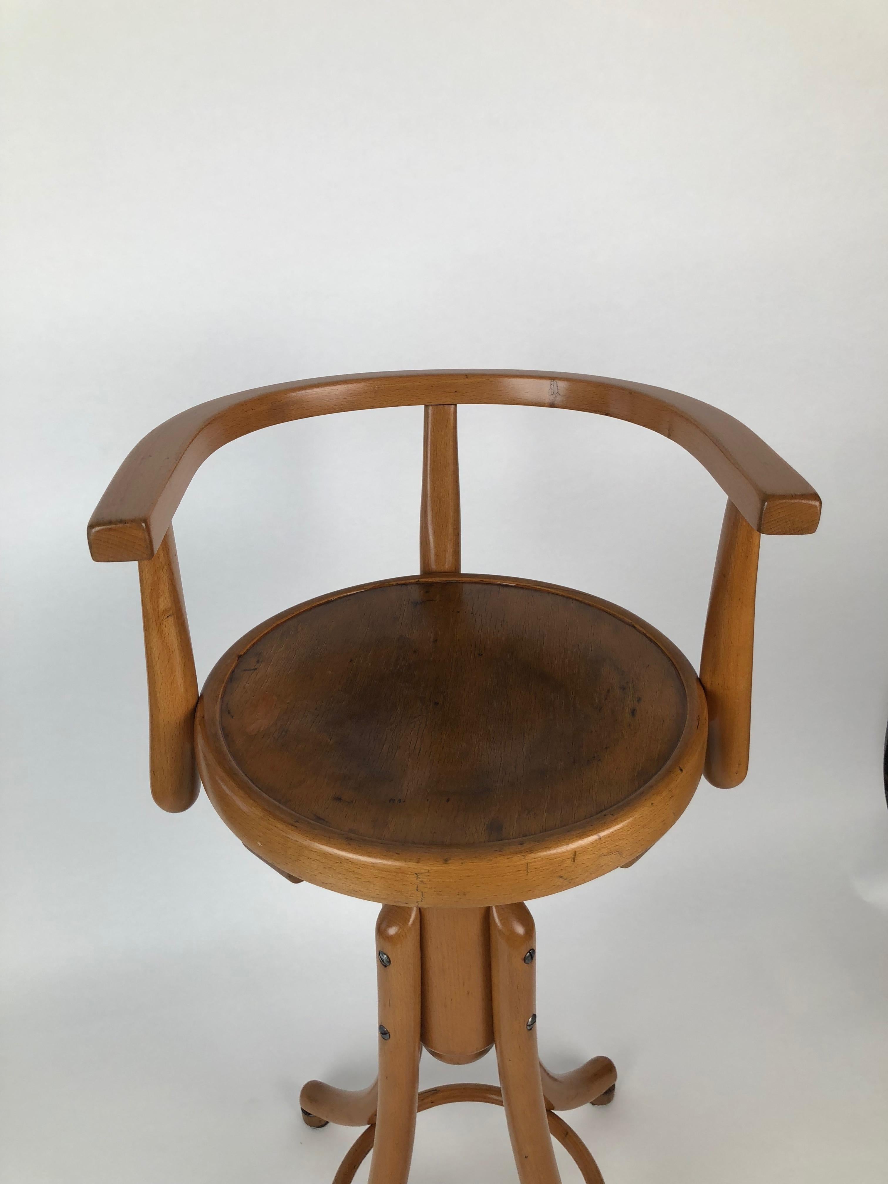 Early 20th Century Children's Stool from Thonet for the Barber Shop For Sale