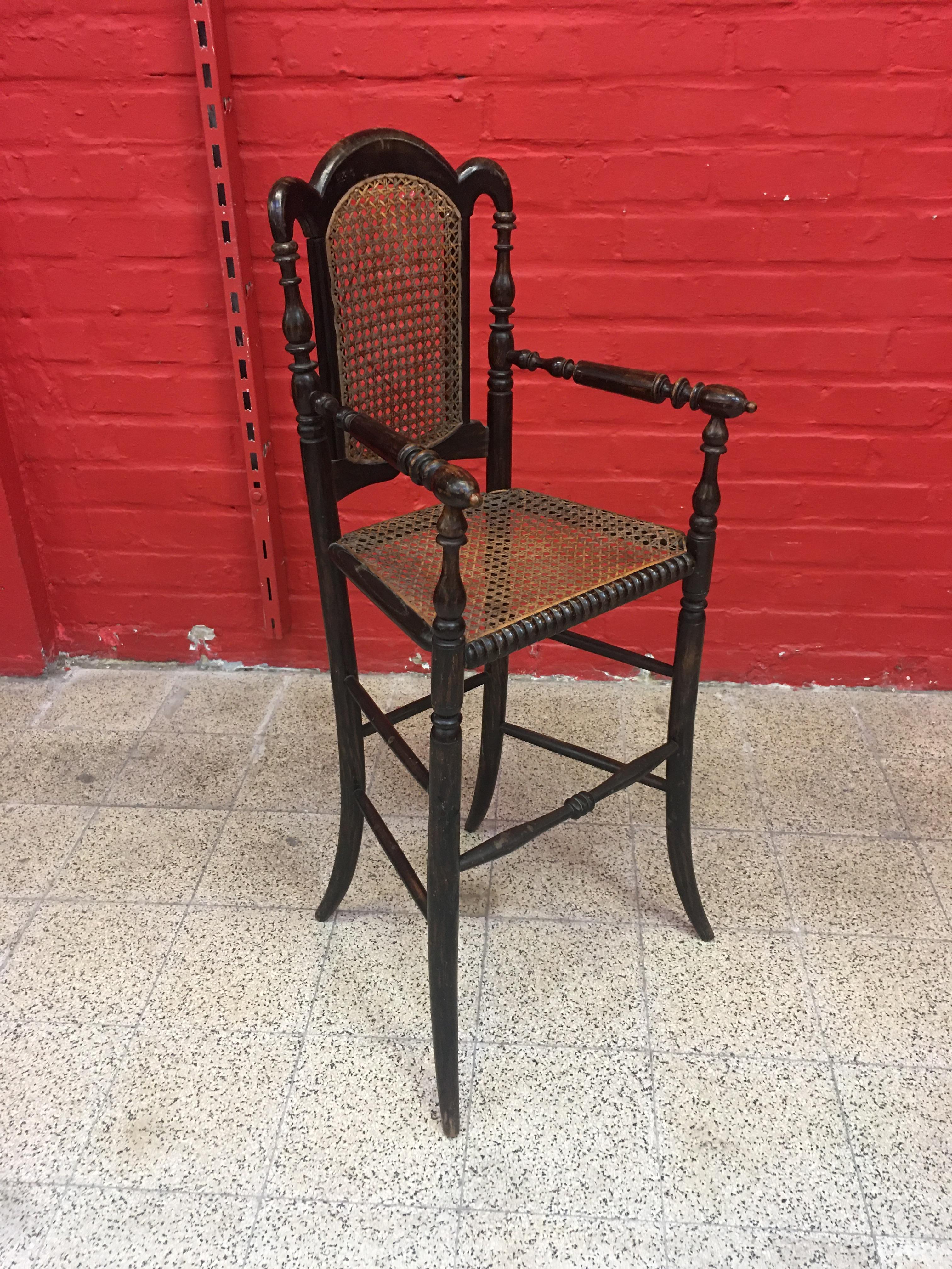 Napoleon III Children's Stool in the Style of Thonet, circa 1880 For Sale