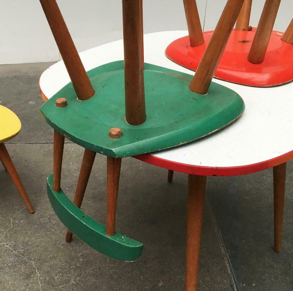 Ensemble table et chaises pour enfants par Karla Drabsch pour Kleid & Raum, années 1950, lot de 5 en vente 3