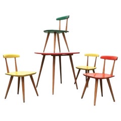 Juego de mesa y sillas infantiles de Karla Drabsch para Kleid & Raum, años 50, set de 5
