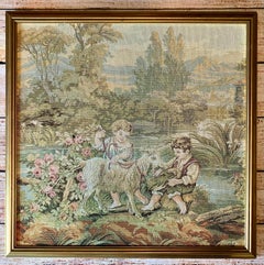 Children's Theme Antique French Country Tapestry - Framed
