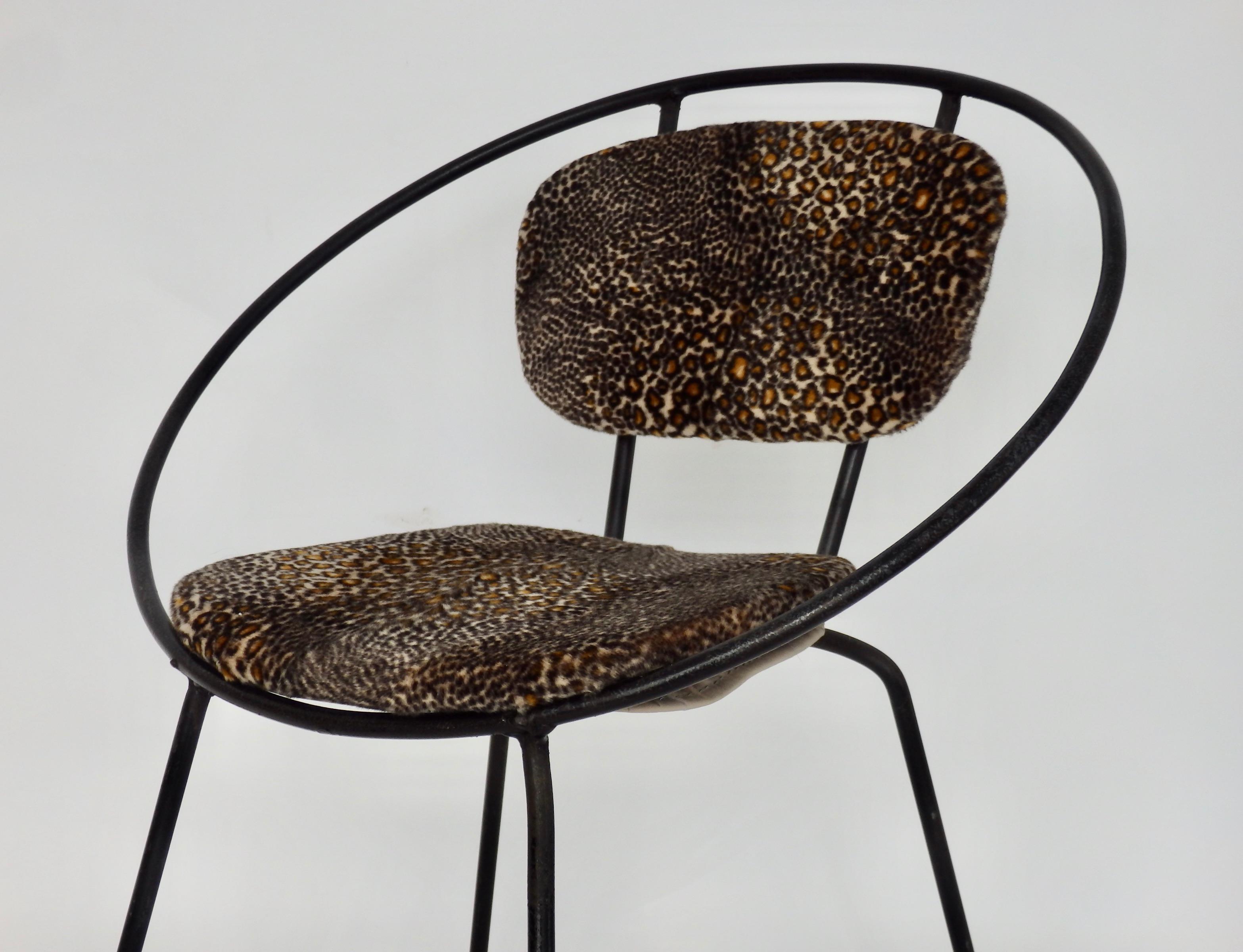 20th Century Children's Wrought Iron Hoop Chair, Attributed to Tony Paul