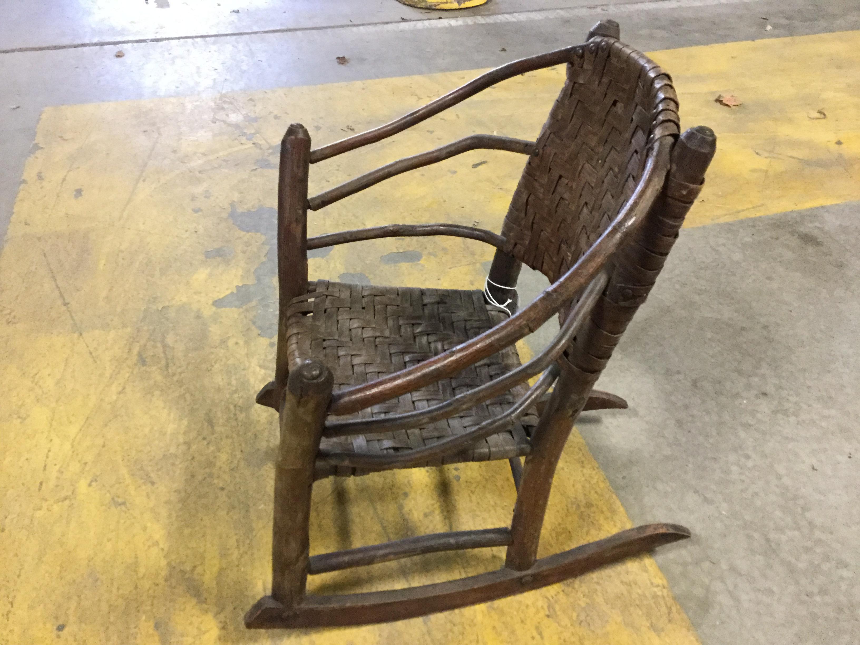 Child’s Adirondack Rocking Chair Old Hickory For Sale 2